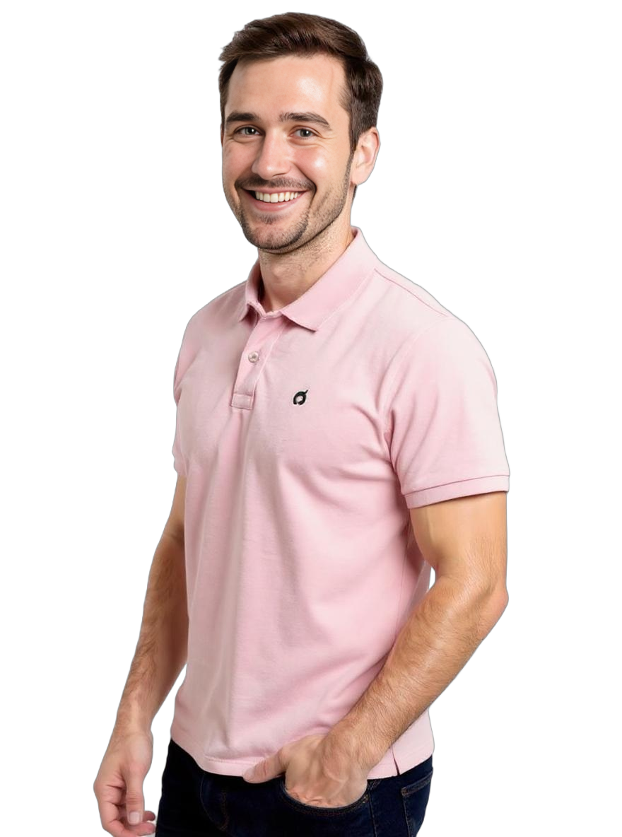 Men's Polo Shirts - Baby Pink