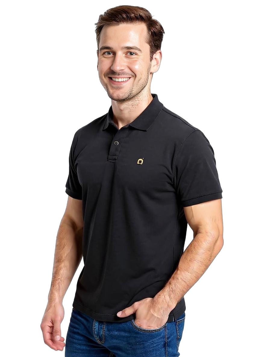 Men's Polo Shirts - Black